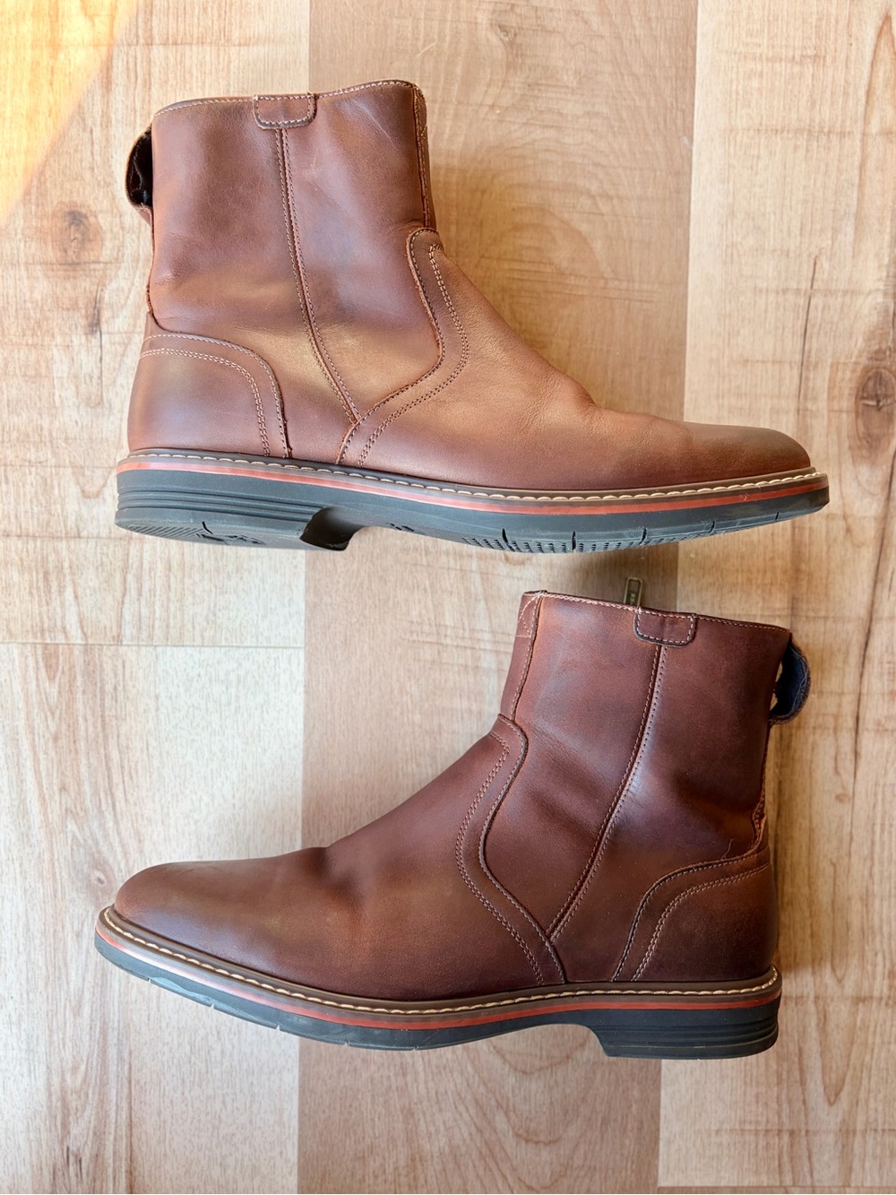 Florsheim Men's Norwalk Side Zip Boot in Brown Crazy Horse Leather Size 8.5